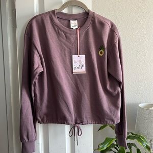 belle du jour Purple Sunflower Sweatshirt